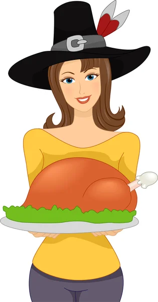 Thanksgiving Girl — Stock Photo, Image