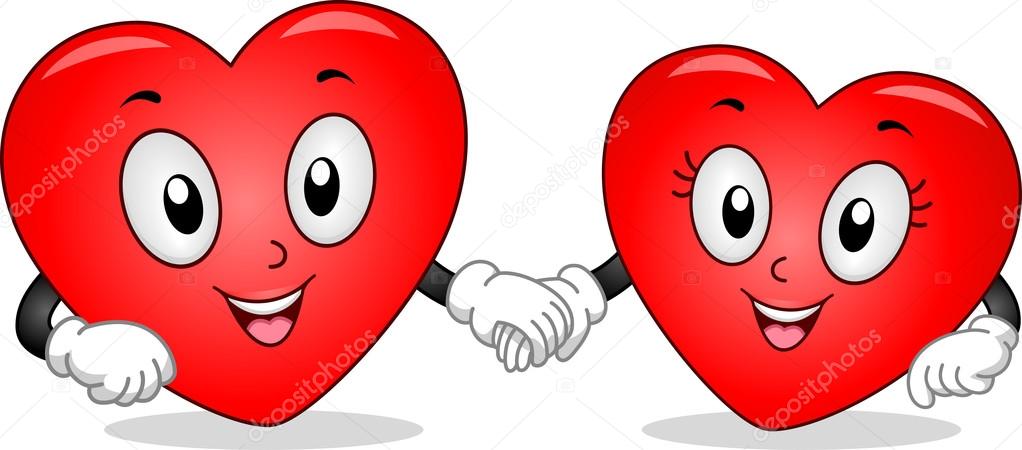 Heart Couple Mascots Stock Photo by ©lenmdp 13722520