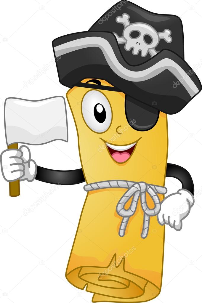 Pirate Map Mascot