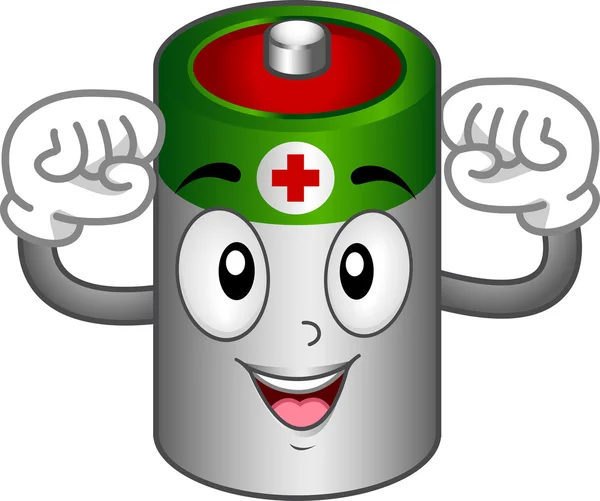 Batteria mascotte — Foto Stock