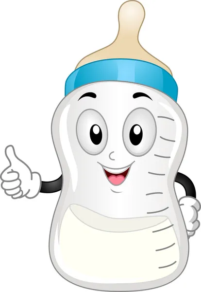 Milk Bottle Mascot — Stock Photo, Image