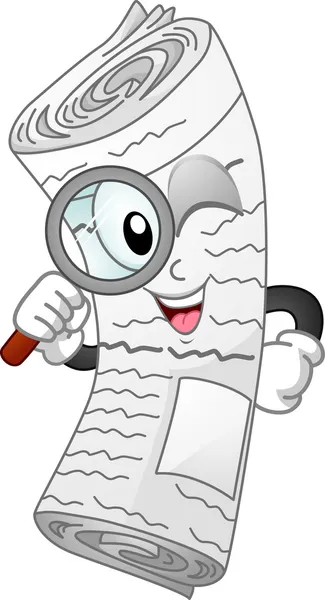 Newspaper Mascot — Stock Photo, Image