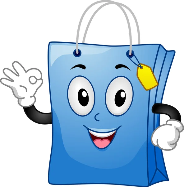 Borsa shopping mascotte — Foto Stock