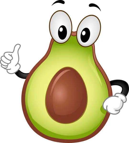 Avocado Mascot — Stock Photo, Image