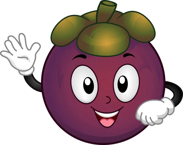 Mangosteen Mascot — Stock Photo, Image