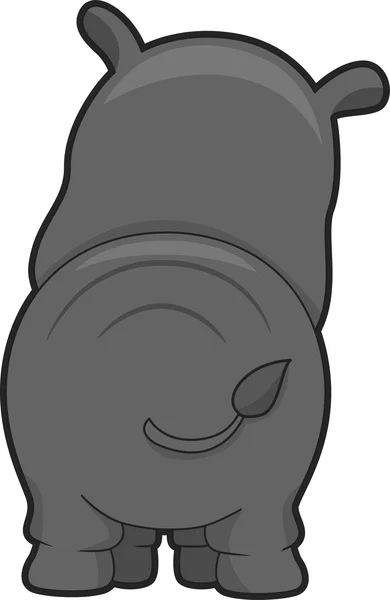 Nashorn Rückseite — Stockfoto