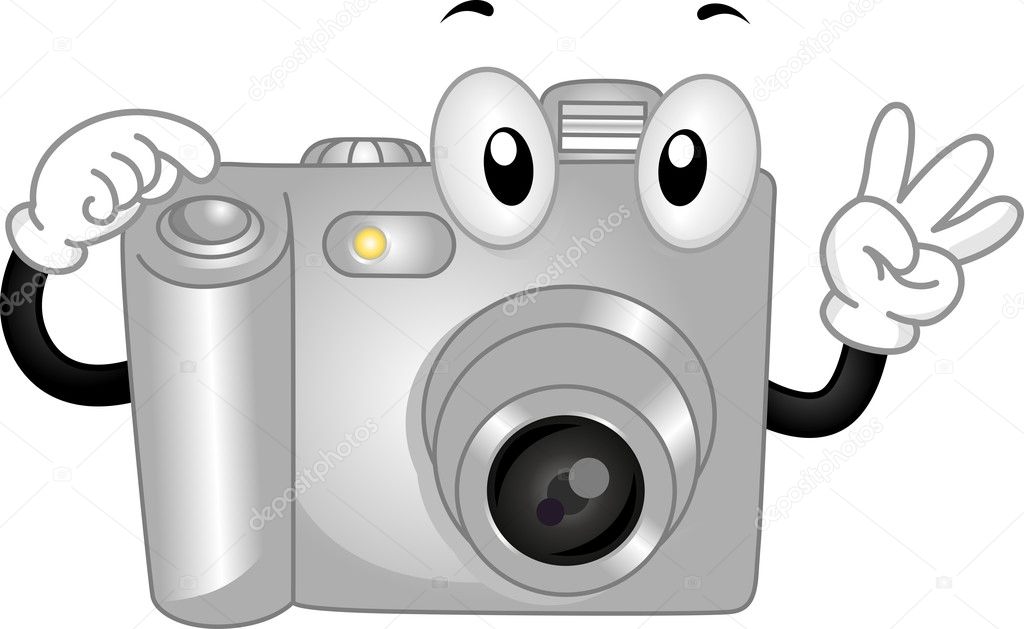 Maskottchen der Digitalkamera Stockfotografie