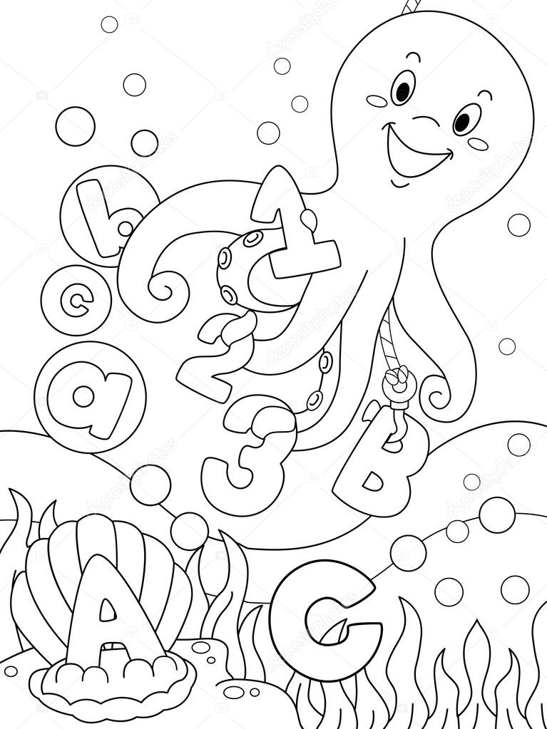 Underwater Coloring Page Stock Photo By C Lenmdp 14532395