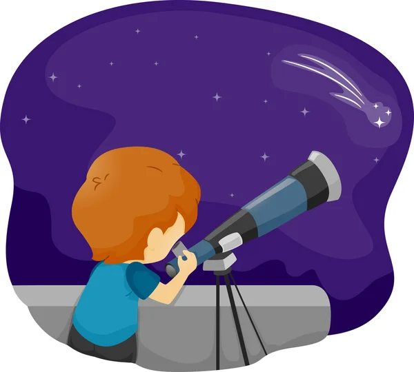 Telescopio Kid — Foto de Stock