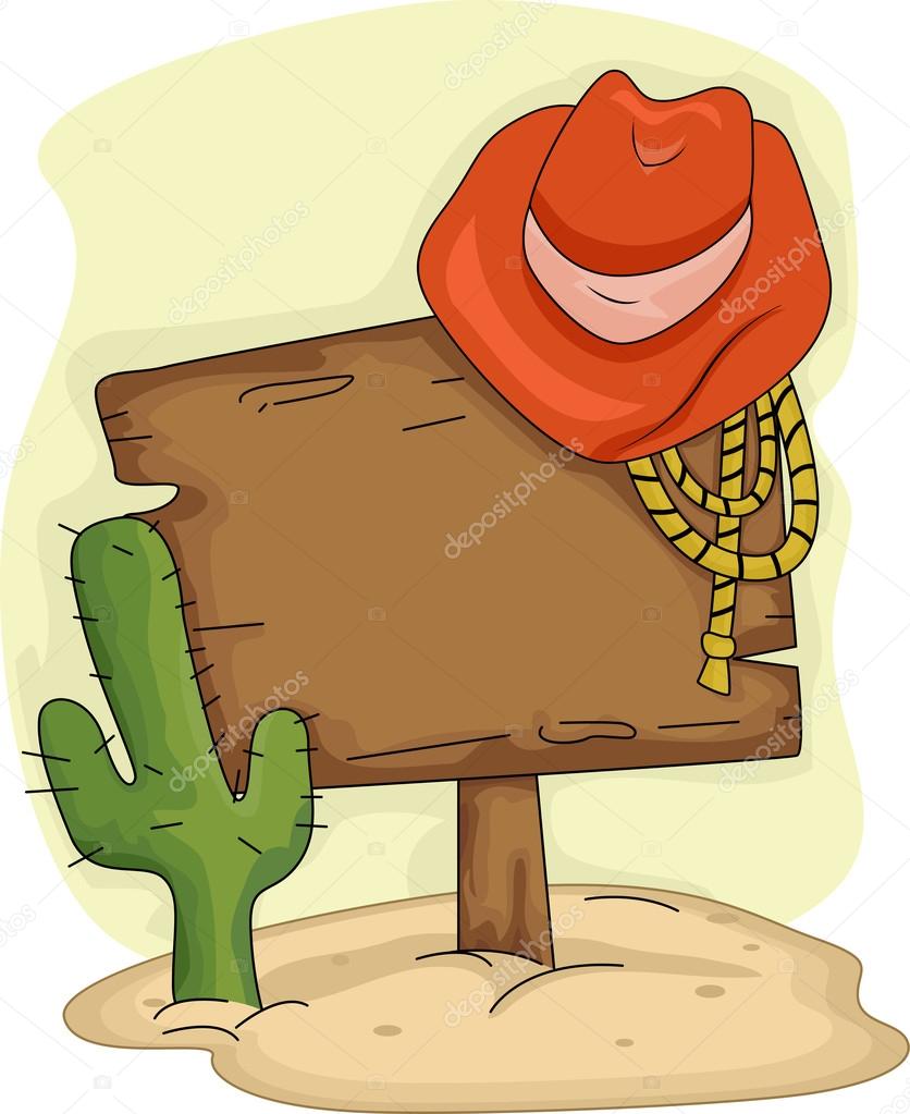 Cowboy Hat Blank Sign