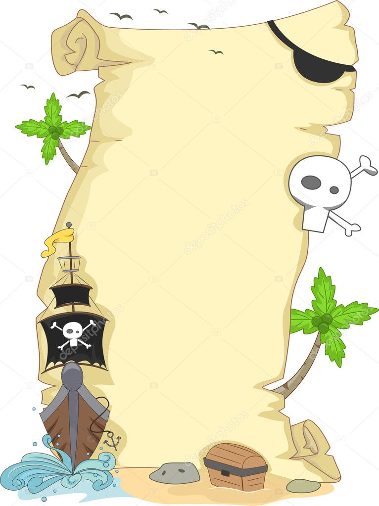 Pirate Scroll Background — Stock Photo © lenmdp #16046733