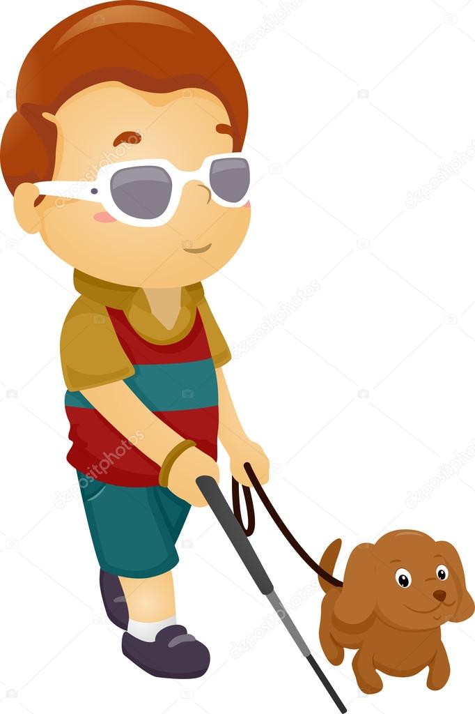 Blind Boy with Dog