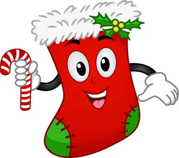 Christmas Sock Mascot — Stock Photo, Image