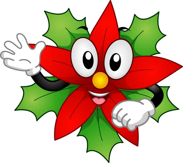 Poinsettia mascotte — Stockfoto