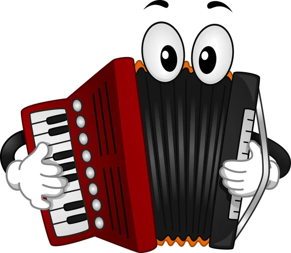 Accordeon mascotte — Stockfoto