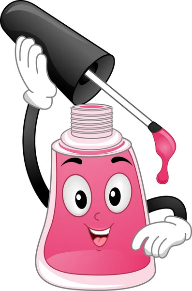 Nail Polish Mascot — Stock Photo, Image