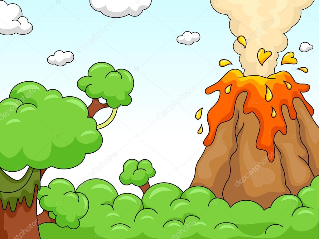 Volcano Eruption Scene