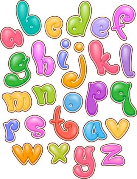 Bubbly Lettering Alphabet — Stock Photo, Image