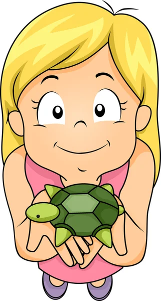 Schildpad meisje — Stockfoto