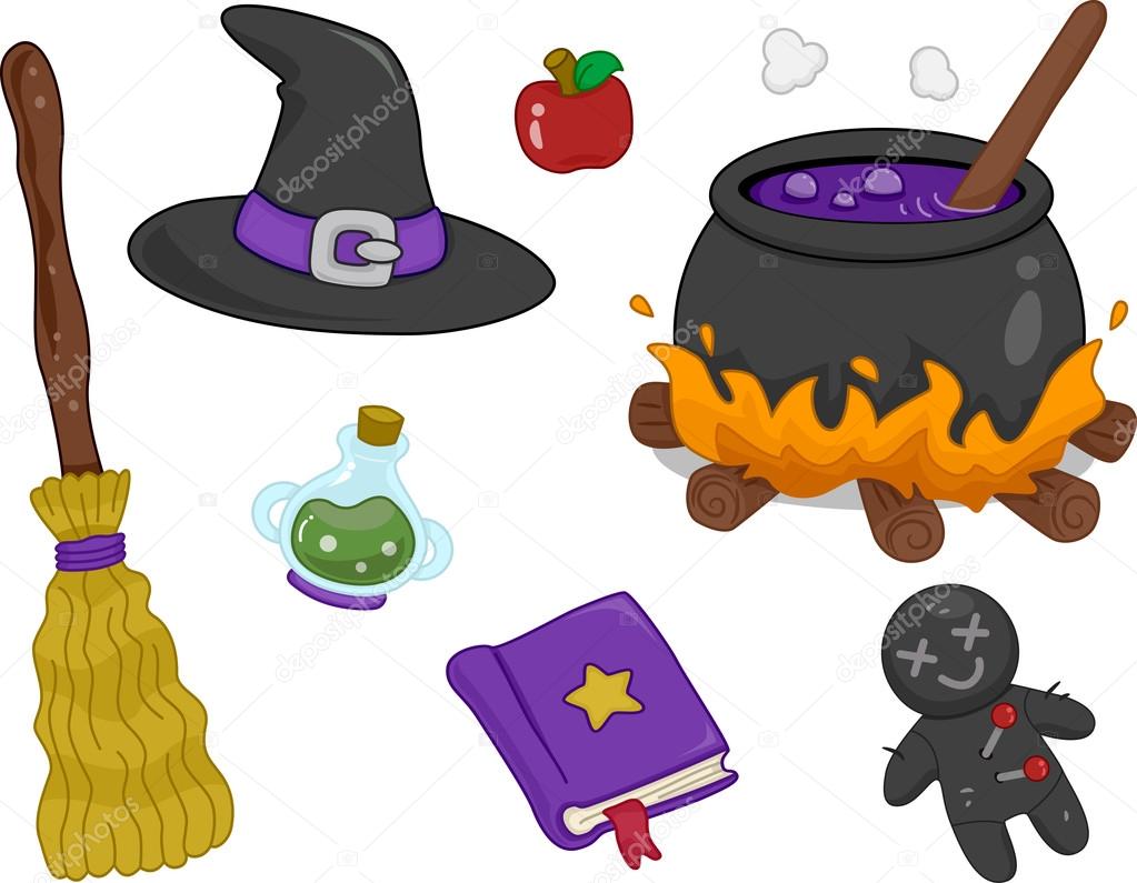 Witchcraft Items Design Elements