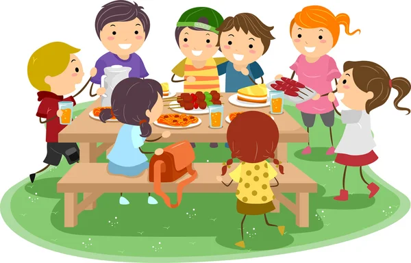 Bambini picnic — Foto Stock