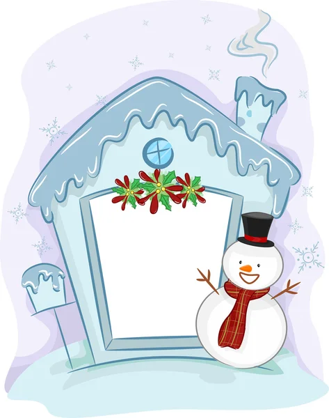 Snowman Board — Stock Photo, Image