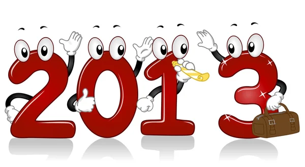Nieuwe jaar 2013 Mascottes — Stockfoto