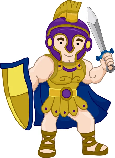 Starożytny grecki wojownik — Zdjęcie stockowe