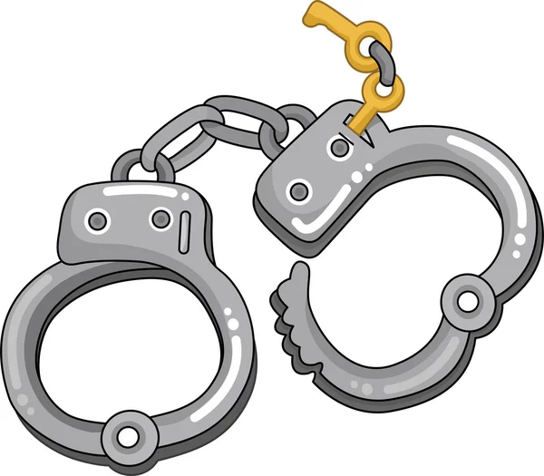 Handcuffs with Keys — Stock Photo, Image