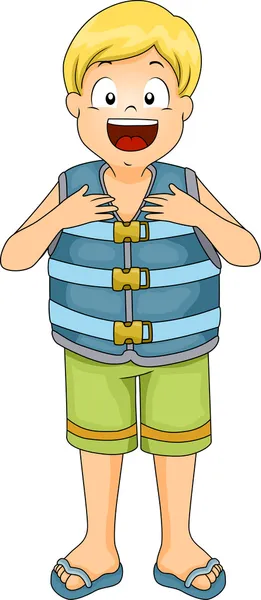 Life Vest Boy — Stock Photo, Image