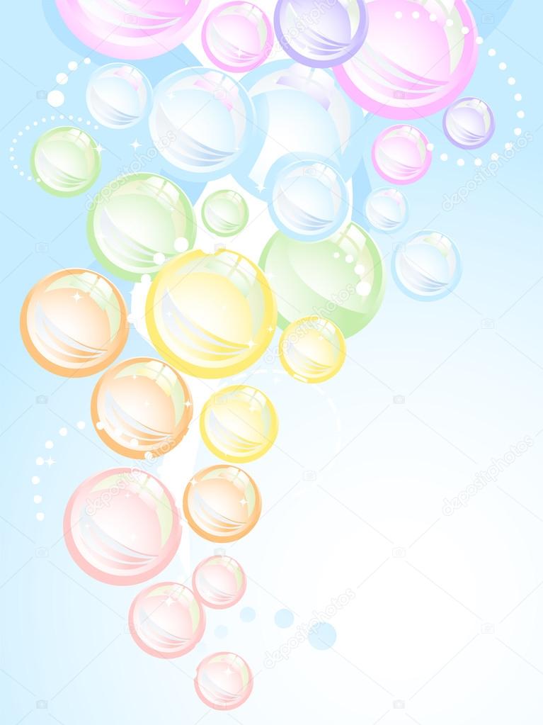 Bubbles Rainbow Background