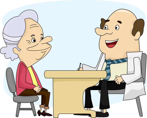 Old Lady and Doctor — Stock Photo, Image