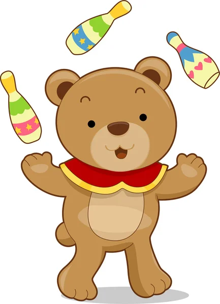 Circus Bear Juggler — Stockfoto