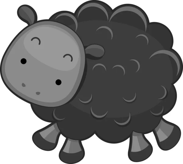 Чорна вівця — стокове фото