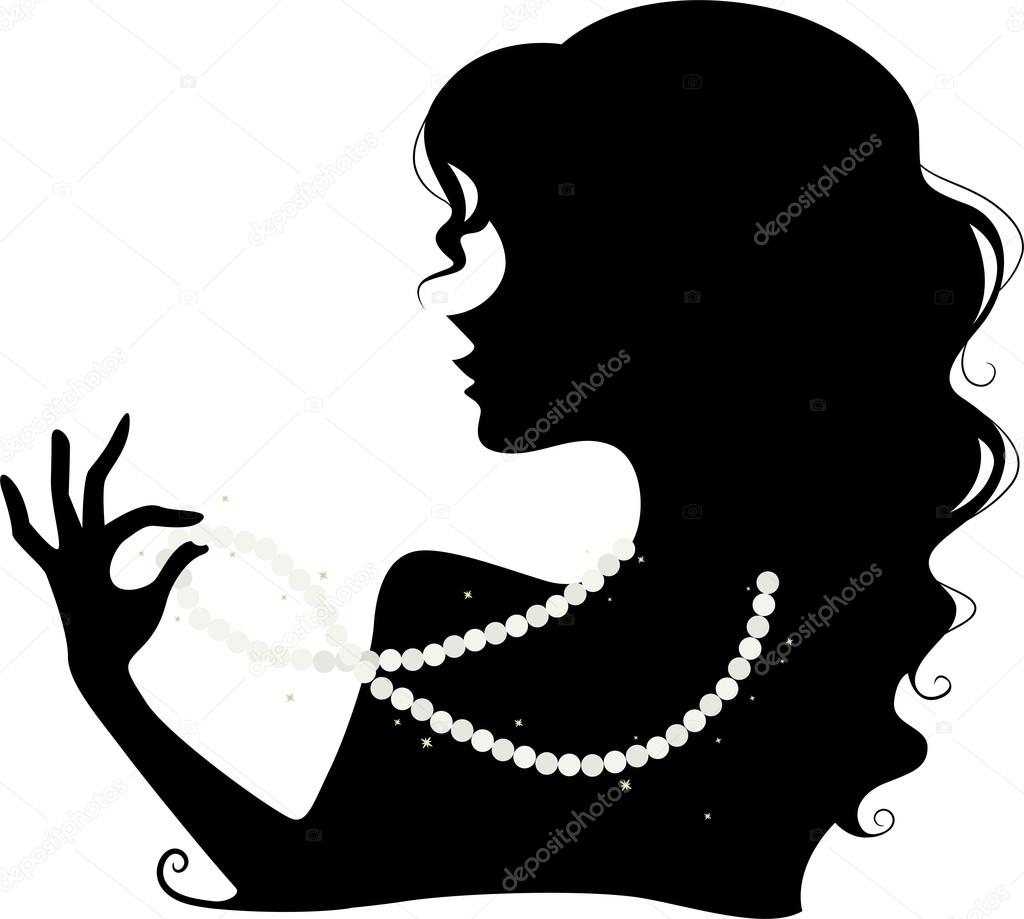 Pearl Necklace Silhouette