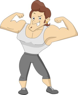 Man with Muscles clipart