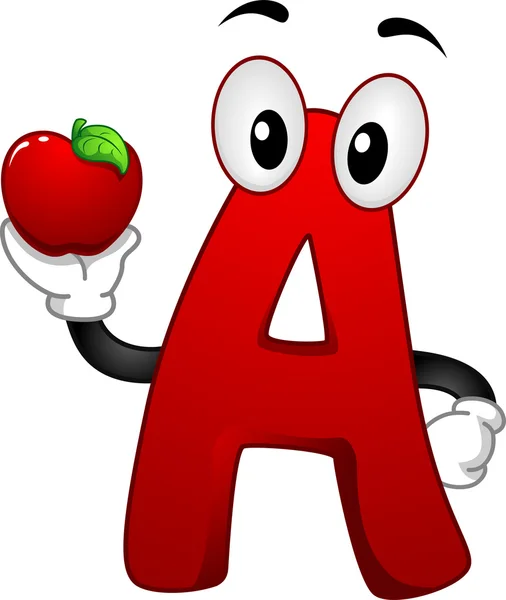 Mascot Letter A — Stock Photo, Image