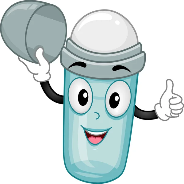 Open Roll-on Deodorant Mascot — Stock Photo, Image