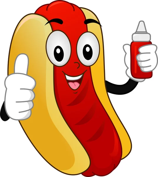 Mascota Hotdog Sandwich —  Fotos de Stock