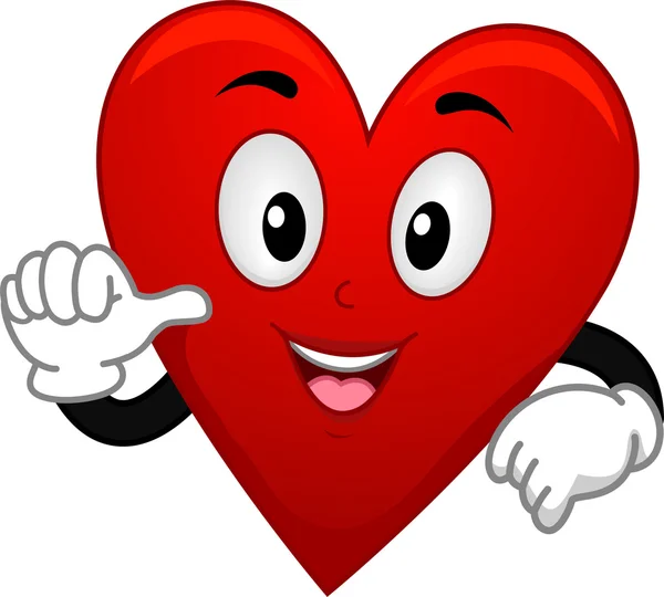 Card Suite Heart Mascot — Stock Photo, Image