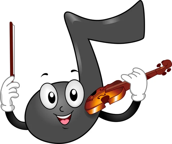 Музыкальный талисман со скрипкой — стоковое фото