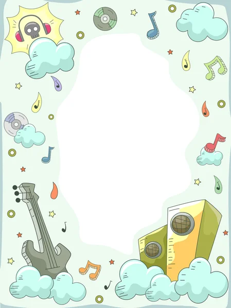 Elementos de música Doodle fundo 3 — Fotografia de Stock