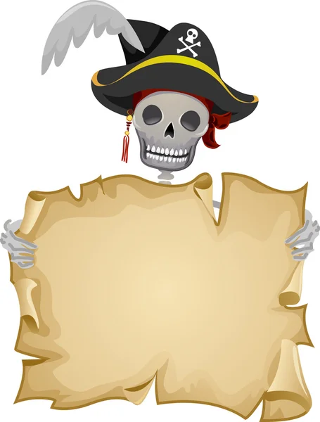 Cornice scorrimento pirata — Foto Stock