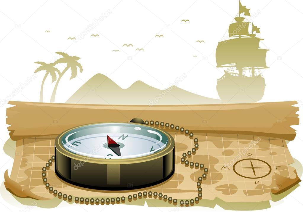 Treasure Map Compass