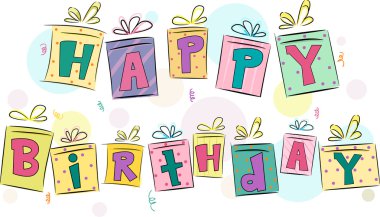 Happy birthday hediye kutuları