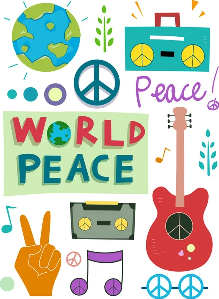 Elementos de diseño de paz — Foto de Stock