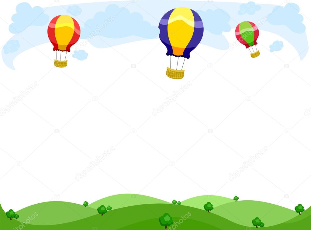 Hot Air Balloons Border
