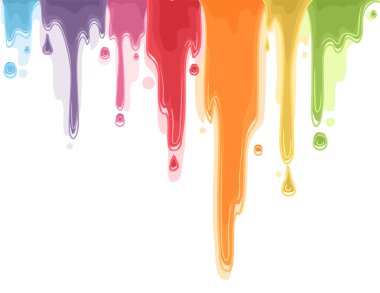 Dripping Paint Rainbow Color clipart
