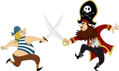 Pirates Swordfighting clipart