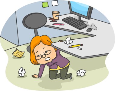 dağınık bir odacık kadında